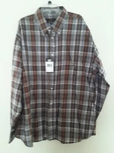 U Extreme Long Sleeve Plaid Shirt Sz 5XL NWT - Picture 1 of 3