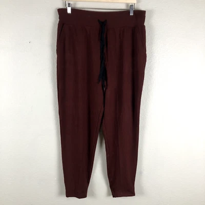 Pantalones Cuddl Duds para mujer grandes rojos elásticos ultra acogedores salón pijama atletismo Foto 1 de 4