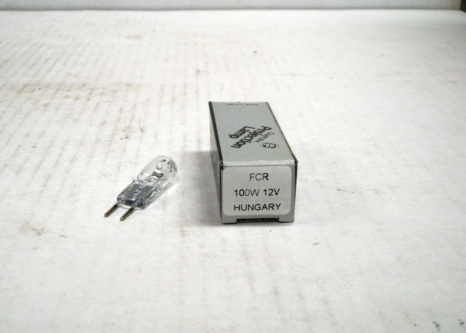 GE Lighting FCR Projection Lamp 100W 12V T3 Quartz GZ6.35 Base   NEW in Box - Image 1 of 1