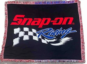 Vintage SNAP-ON RACING Tools Stadium Throw Blanket 45" x 58" The Northwest Co - Picture 1 of 4