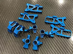 Sospensione mozzo a C nocchetta alluminio F&R per Traxxas 4-Tec 2.0 1/10 VXL Blu - Foto 1 di 4