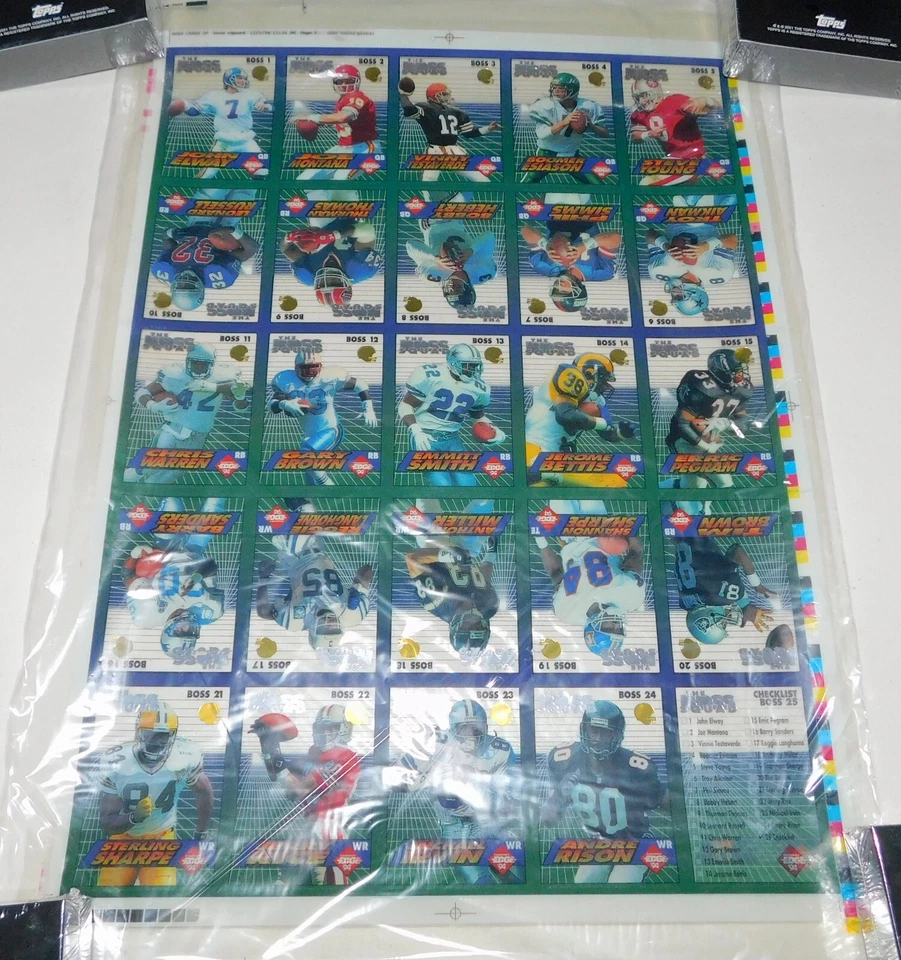 Hoja sin cortar Collectors Edge 1994 The Boss Squad - Elway Montana Aikman 20x14 Foto 1 de 1