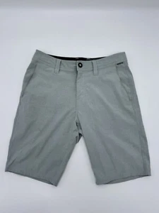 Volcom Chino Shorts Mens 28 Gray Skater Grunge Stretch Casual Classic Comfort - Picture 1 of 14