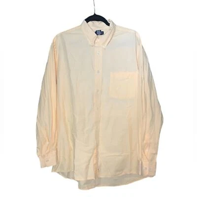 Structure Mens Yellow 100% Cotton Button down One Pocket Dress Shirt Size XL - Image 1 of 4