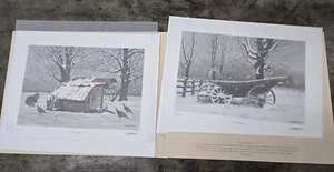 Bob Timberlake, Winter Portfolio: Nays Turkeys & Covered Wagon, Signed/Numbered - Picture 1 of 9