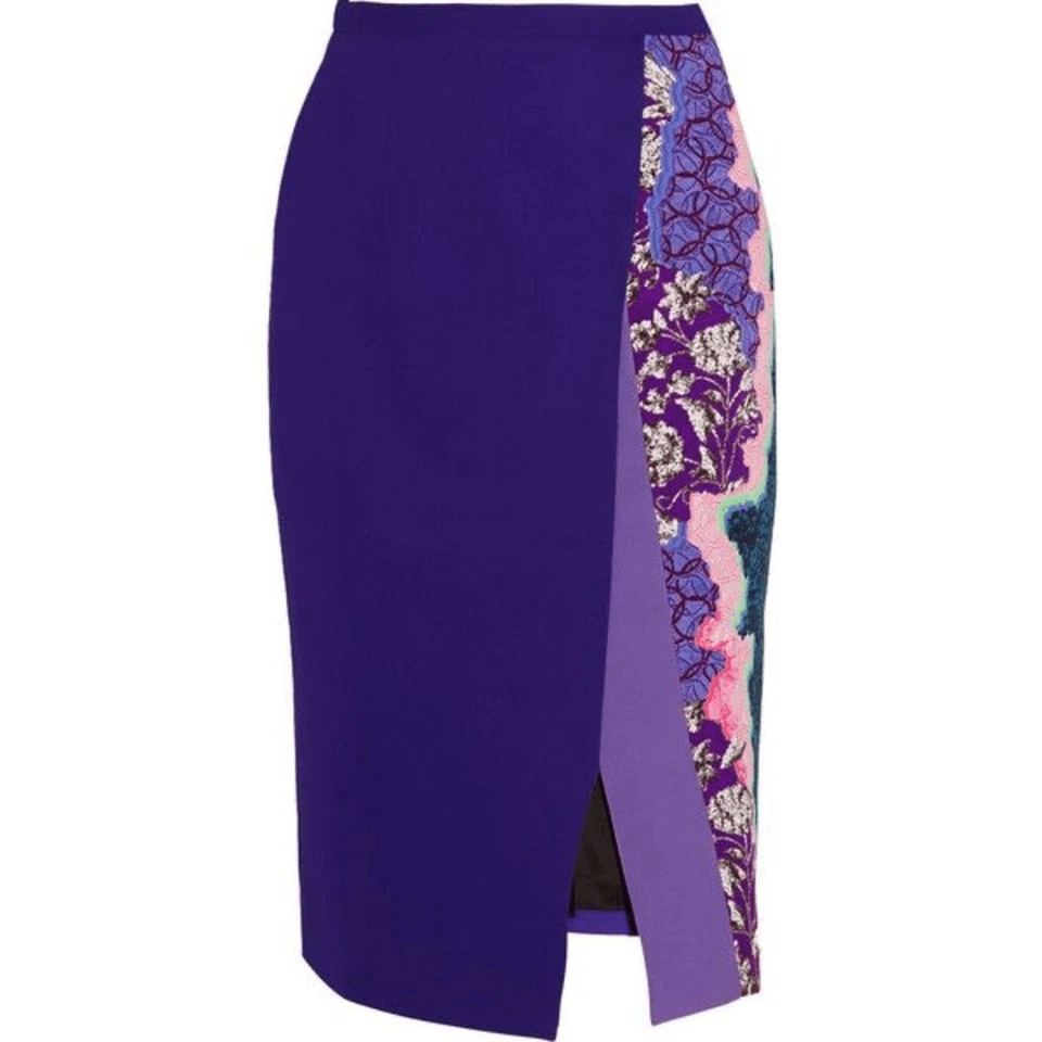 Peter Pilotto Purple Pencil Skirt - Image 1 of 4