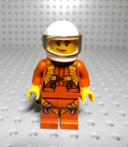 Lego Minifigur Dschungel Hubschrauber Pilot weiblich dunkelorange Overall cty0794 - Bild 1 von 2