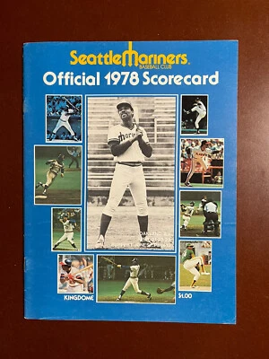 1978 Seattle Mariners Vs Oakland A’s Scorebook Unscored MLB - Image 1 of 4