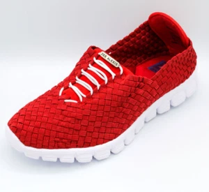 Zee Alexis Danielle Red w/ White Bottom Woven Slip-on Sneakers 6-11 NIB!!! - Picture 1 of 1