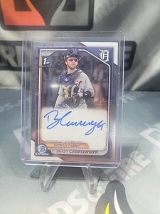 2024 Bowman Chrome 1st Bowman Auto Autograph BRADY CERKOWNYK Detroit Tigers - Picture 1 of 2