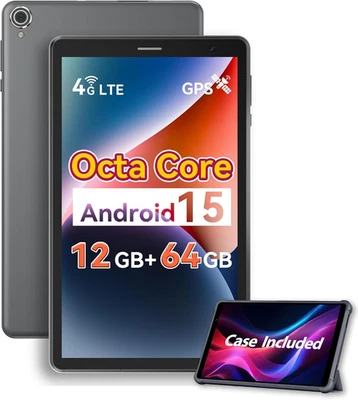 Tablet Android 15 8 pollici con slot per scheda SIM telefono cellulare sbloccato con  - Immagine 1 di 4