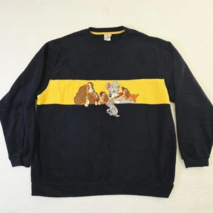 Vintage Disney Store Lady And The Tramp Sweatshirt Men's Size XL - Picture 1 of 7