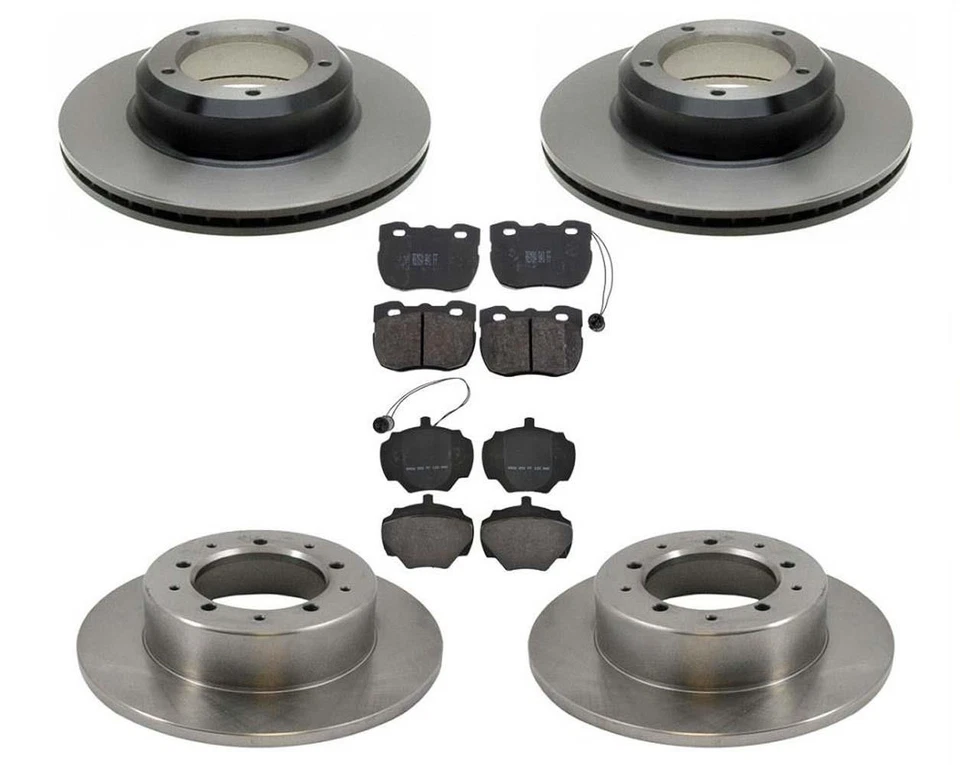 Rotores de freno de disco delanteros y traseros con pastillas de freno para Land Rover Range Rover 90-95 Foto 1 de 4
