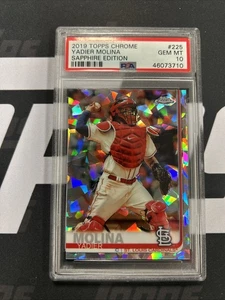 Topps Chrome Baseball 2019 Yadier Molina Sapphire Edition PSA 10 - Imagen 1 de 1