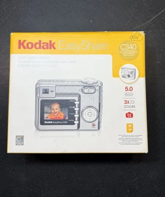 Kodak EasyShare C340 5MP Digital Camera 3x Zoom Silver   - Image 1 of 4