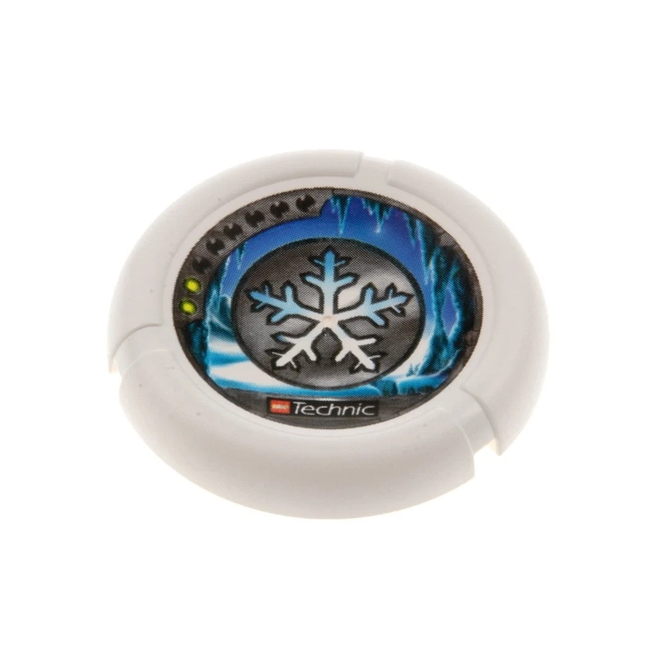 1X Lego Technic Slide Disk 5X5 Ski Slizer Ice White Snowflake 32171PB013 - Image 1 of 1