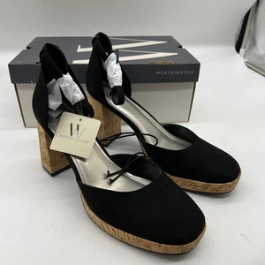 Worthington Womens Panama Block Heel Pumps Black Size 9 - Picture 1 of 10