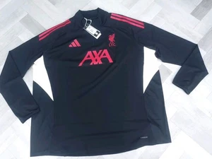 Liverpool FC 2025/26 Adidas 1/4 Zip Black Drill Men,s 3XL DOMESTIC TRAINING TOP - Picture 1 of 10