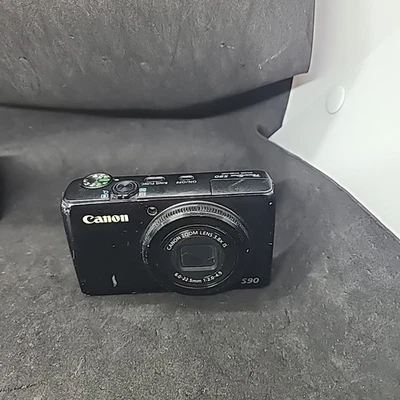 Cámara digital Canon PowerShot S90 10 MP - sin alimentación - para piezas o reparación  Foto 1 de 4