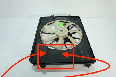 16-22 Honda Pilot EX-L OEM RH Radiator Cooling Fan Shroud Motor * CRACKED * 5062 - Image 1 of 4