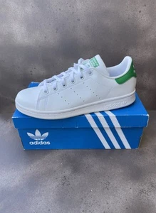 Size 5 (GS) - adidas Stan Smith Primegreen Low White Green Free - Picture 1 of 10