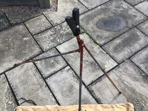 Vintage Efgeeco Ausziehstativ Metall Rutenauflage 3-beinig sehr gut und selten - Bild 1 von 9