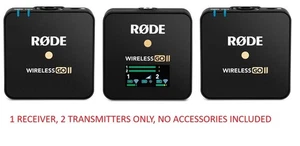 RØDE Rode Wireless Go II Dual Channel Wireless Microphone Audio System Pod Cast - Picture 1 of 12