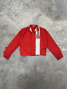 Vintage 60s Coca Cola Patch Windbreaker Jacket Full Zip Rare Kids Youth M Coke - Bild 1 von 15