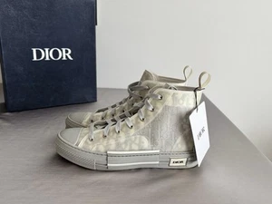 Dior B23 Oblique Grey Gray White High Top Sneakers Size 43 - Picture 1 of 6