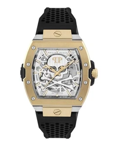 Philipp Plein SKELETON Herren Analoguhr zweifarbig 44 mm Armband PWJFA0825 - Bild 1 von 3