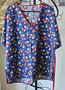 Weihnachten Scrub Top Damen Größe 2XL Weihnachtsstrümpfe Print - Bild 1 von 7