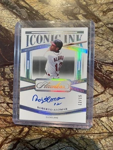 2024 Flawless Baseball Iconic Ink JERSEY #12/15 Cleveland Indians Roberto Alomar - Picture 1 of 6