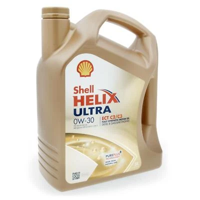 5 Liter original Shell Helix Ultra ECT C2/C3 0W30 Motoröl Porsche C30 API SN SET - Bild 1 von 2