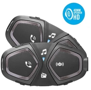 INTERFONO CASCO MOTO BLUETOOTH INTERPHONE ACTIVE DOPPIO MOTO A MOTO 1KM 4PERSONE - Picture 1 of 4