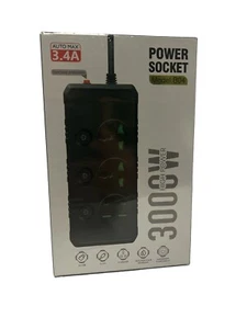 Power Strip, 3 Power Sockets 4 USB 2 Type-C, Universal Power Strip ,Home ,office - Picture 1 of 12