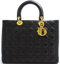 LADY DIOR GM CHRISTIAN DIOR HAND BAG TASCHE CANNAGE LAMMLEDER LAMBSKIN GROSS XL