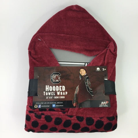 NCAA South Carolina Gamecocks Dots Youth Terry Cloth Hooded Wrap Towel NEW Cover