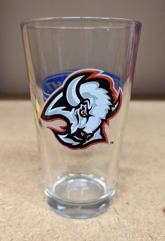Buffalo Sabres NHL Bud Light Beer Pop Glass Cup Goat Head Red Black Rare Cover