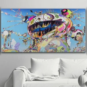 TAKASHI MURAKAMI Gero Tan CANVAS PRINT JAPANESE POP ART 44" Banner - Bild 1 von 1