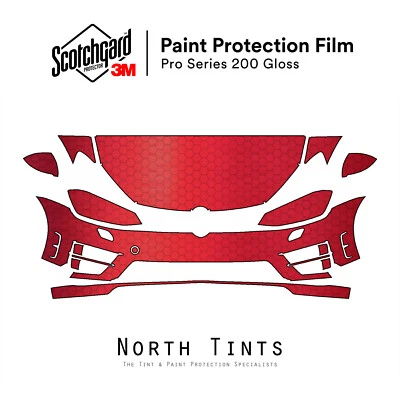 Sujetador transparente película protección pintura precortada serie 3M PRO Volkswagen Golf R 2015-2017 Foto 1 de 4