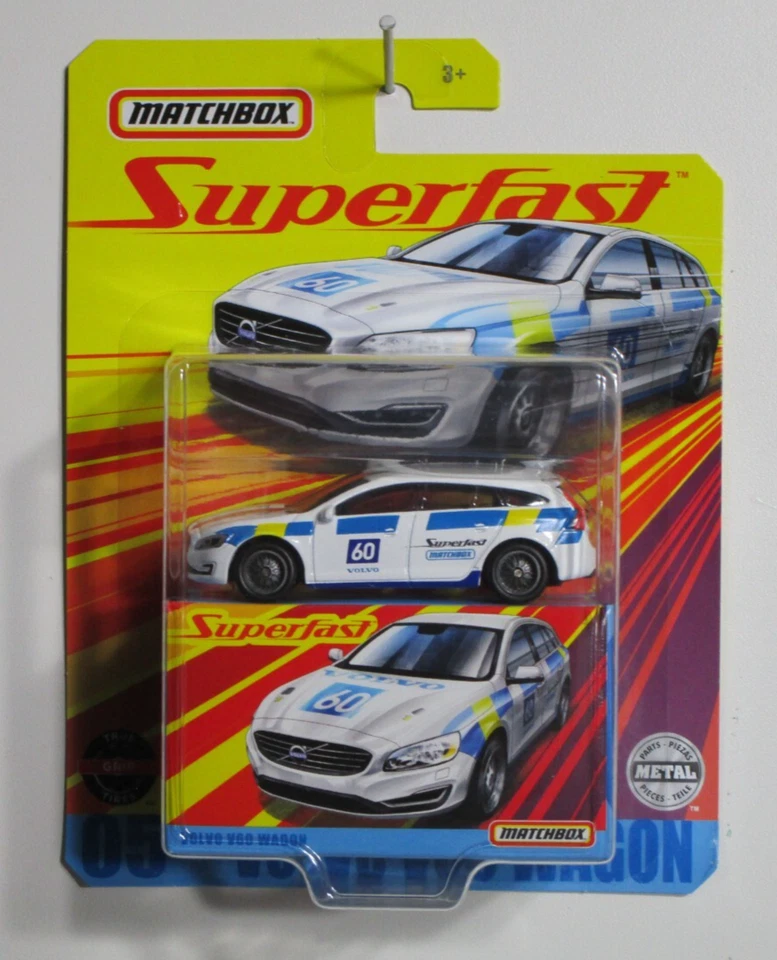 Matchbox Superfast Volvo V60 Wagon White Ture Grip Tires Free Shipping GBJ48 - Image 1 of 1