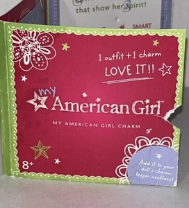 American Girl Necklace Bracelet Charm LOYAL Shoelace Tag NEW Square Shape - Picture 1 of 7