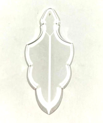 ПРОЗРАЧНАЯ БОГЕМСКАЯ ХРУСТАЛЬНАЯ ПОДВЕСНАЯ ПЛАСТИНА, H 125 ММ, ДЛЯ ЛЮСТР - Изображение 1 из 3