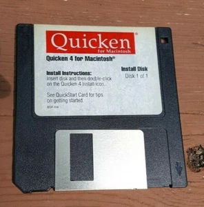 1988 - 1993 Quicken 4 for Macintosh/ 3.5" Floppy Diskette/ #RR24131 - Picture 1 of 1