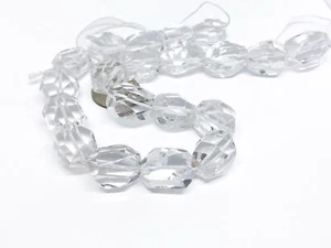 Clear Crystal Faceted nuggets 15mm-20mm, Natural Clear Quartz faceted gemstones - Picture 1 of 4