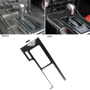 2Pcs Carbon Fiber Interior Gear Shift Panel Trim Cover For Ford Mustang 2009-13  - Picture 1 of 12