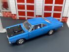 1969 69 Plymouth Roadrunner 440 Opening Hood & Doors Blue 1/64 Limited Edition