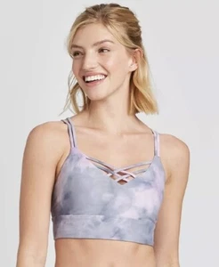 Nuevo con etiquetas Sujetador Joy Lab Orquídea Púrpura Tie Dye Entrecruzado Espalda Tirantes (Pequeño) T. - Imagen 1 de 6