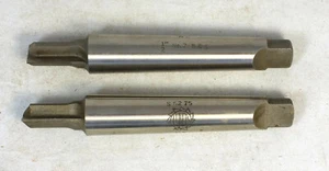 Two ITW Illinois USA Straight Flute Slotting End Mill Cutters 1/2" #7 B&S Taper - Picture 1 of 2