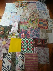2 lb craft! big lot vintage Giftwrap Floral Wedding Baby Wrapping Paper see pics - Picture 1 of 9